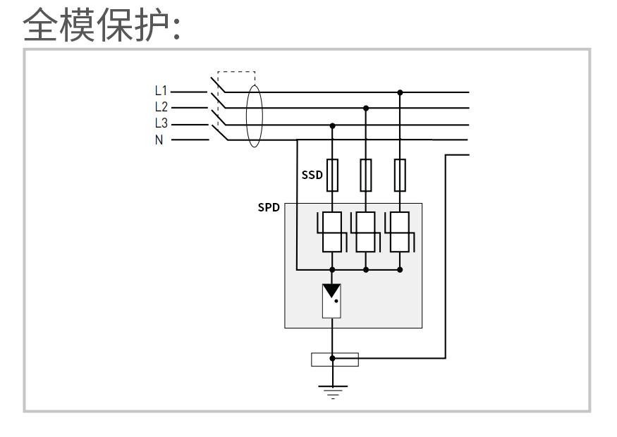 低压SPD浪涌保护器的安装和保护-差模保护