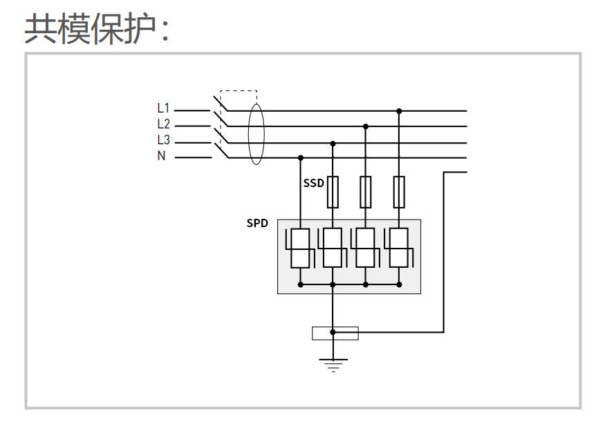 低压SPD浪涌保护器的安装和保护-共模保护