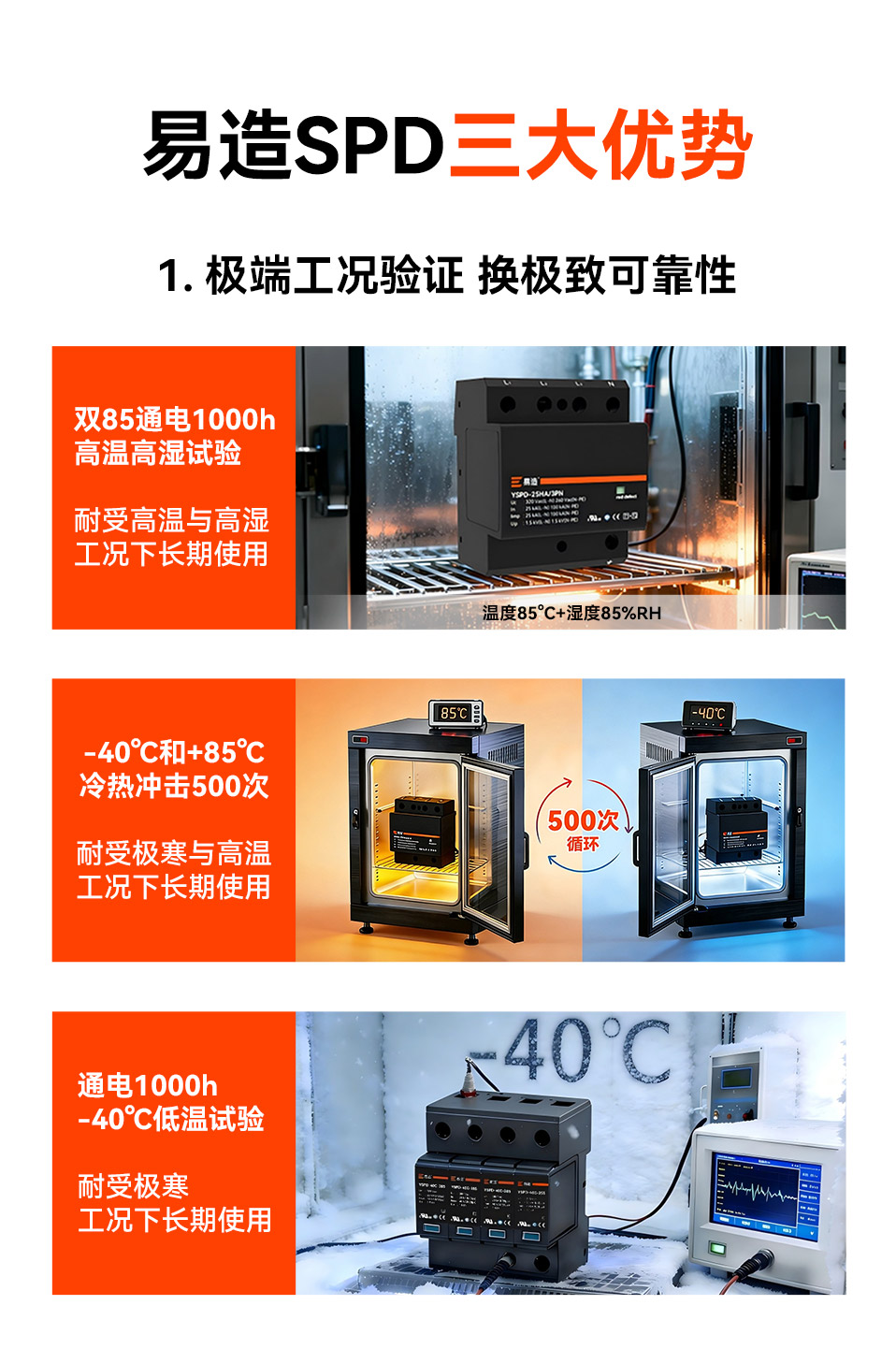 易造100ka二级浪涌保护器-适用于高温高湿高海拔地区