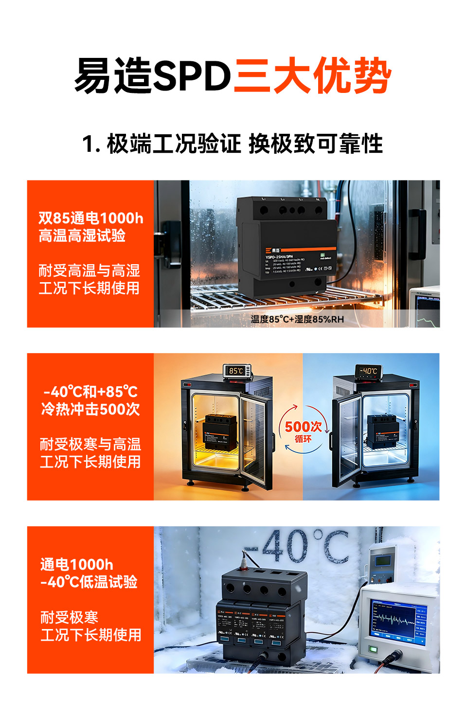 40kA二级浪涌保护器-适用于高温高湿高海拔地区