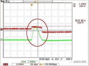 防雷插排电涌波形图